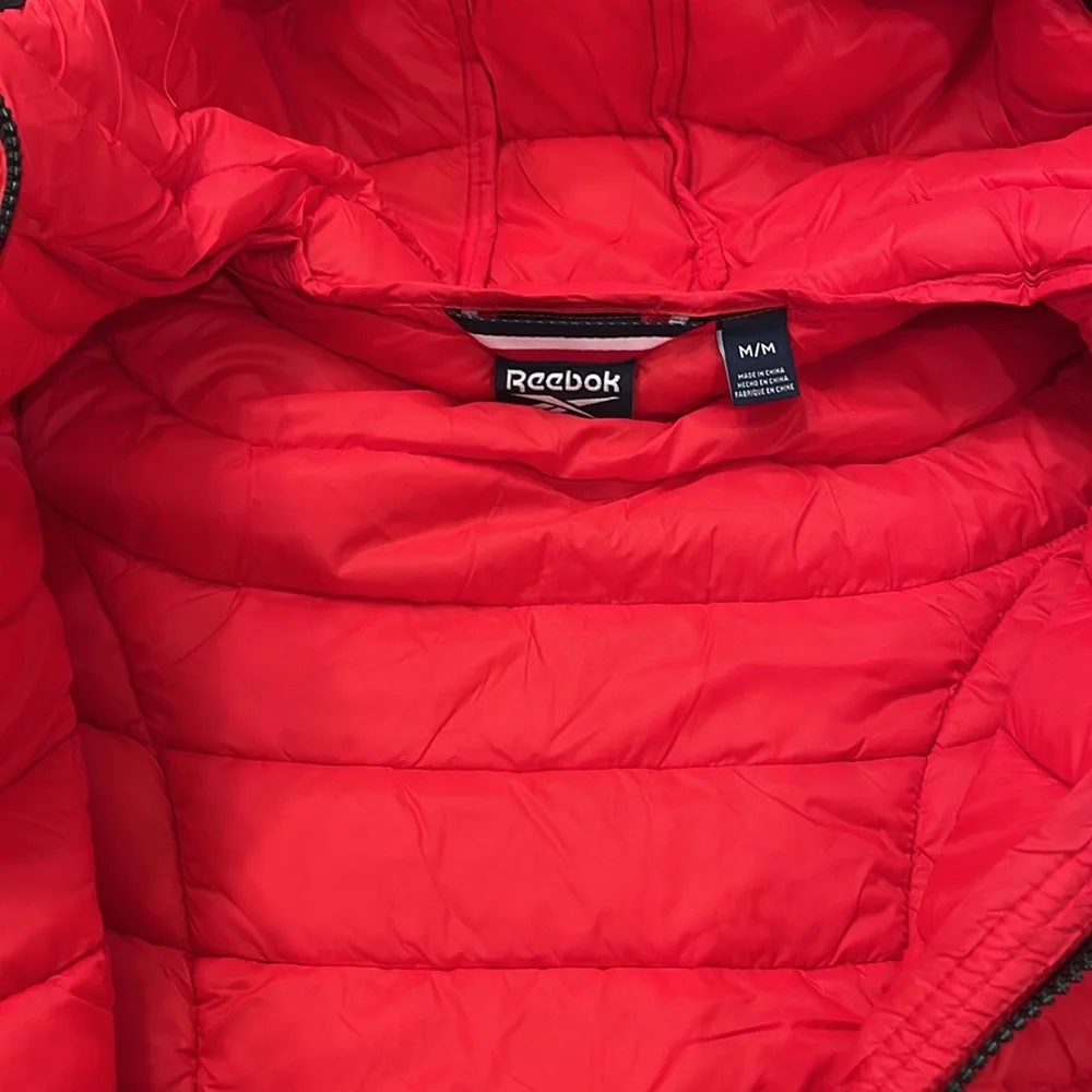 Reebok Womens Quilted Glacier Shield Red Jacket With Hood/NWT/M - Picture 7 of 14